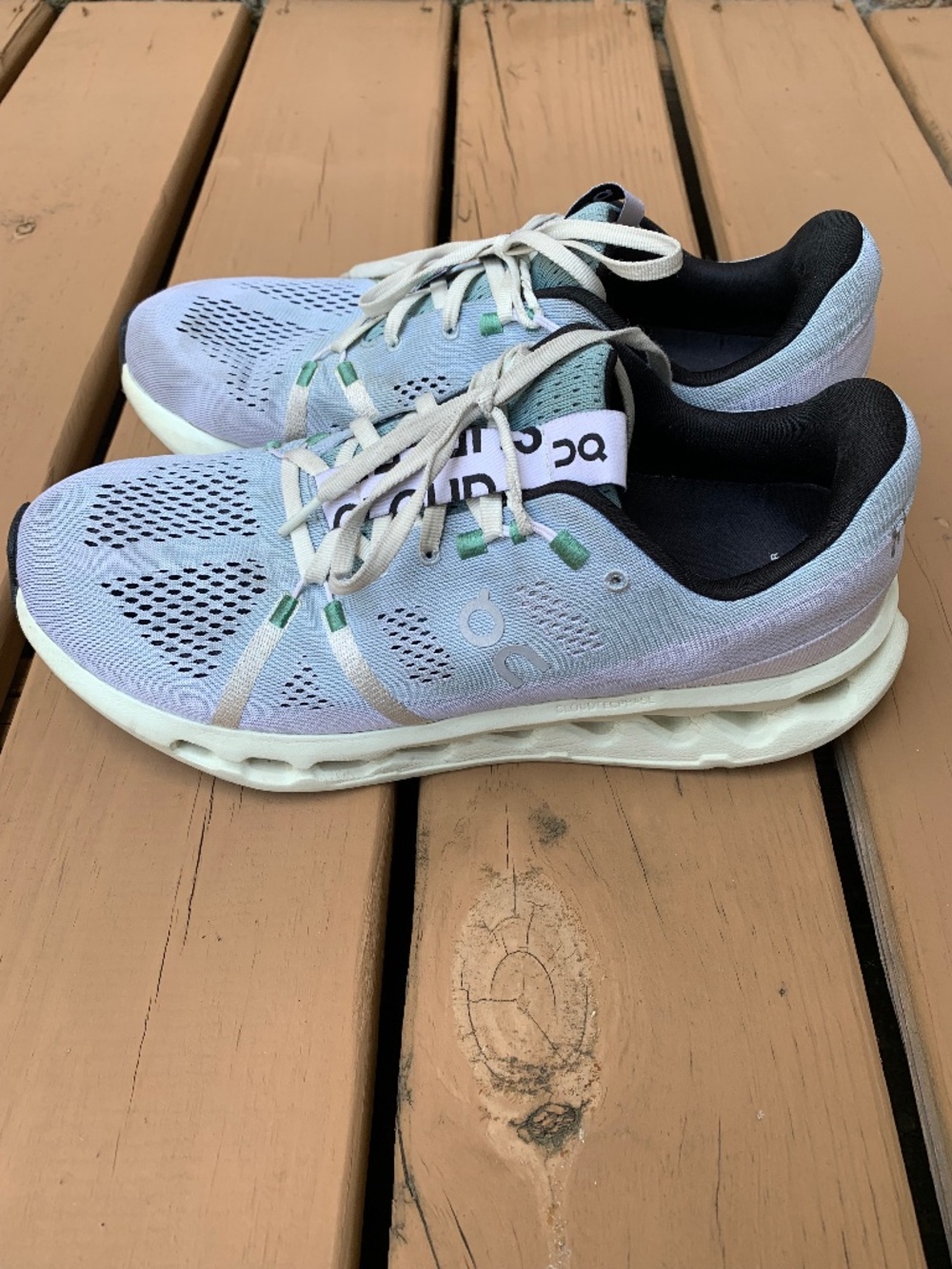On Cloudsurfer Shoes Men’s 9.5 Mineral Aloe Road Race Running Trainer Support